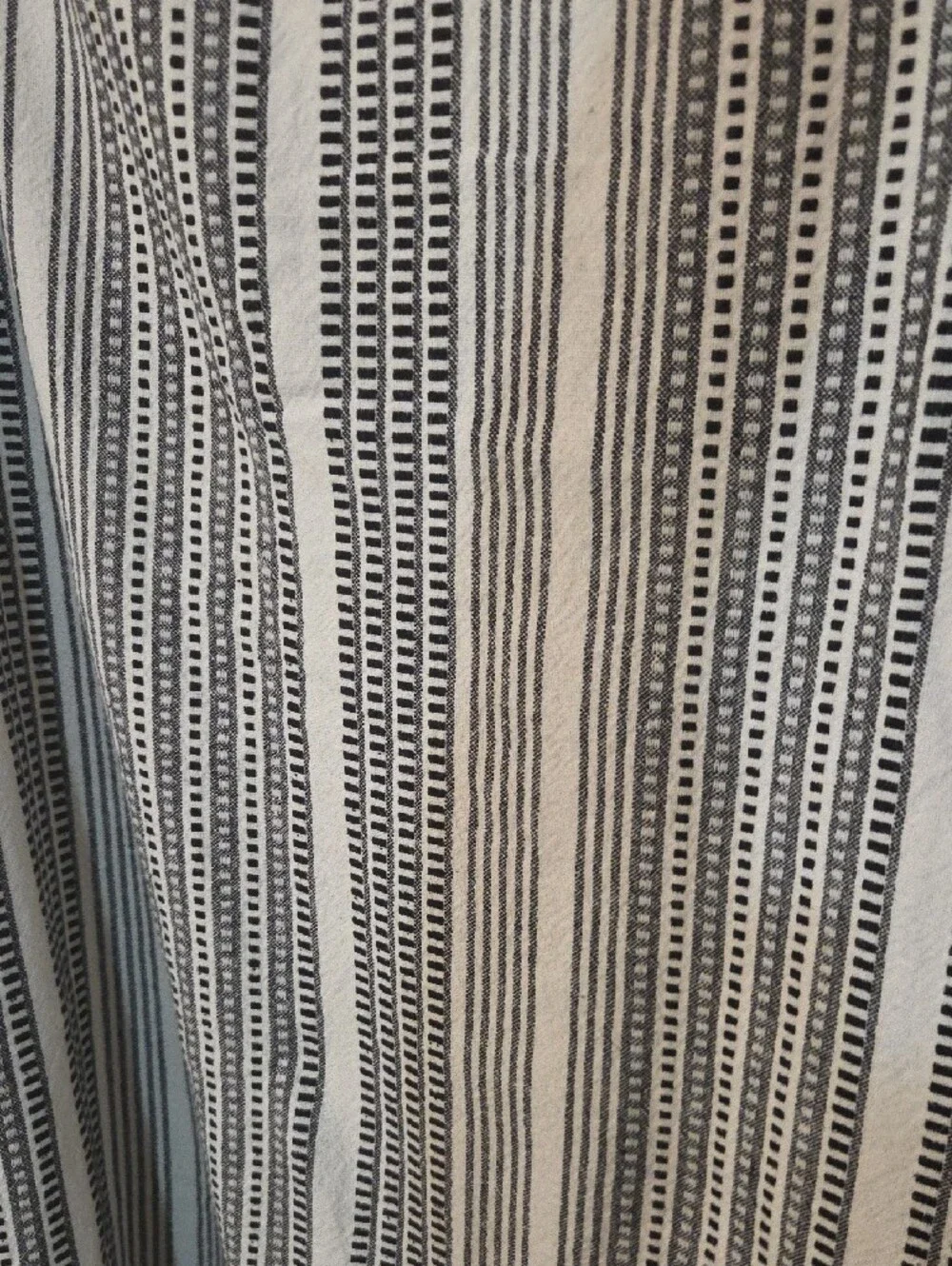 Turkish Throw - Black & White Stripes, 60x48 Inches NIP Cotton